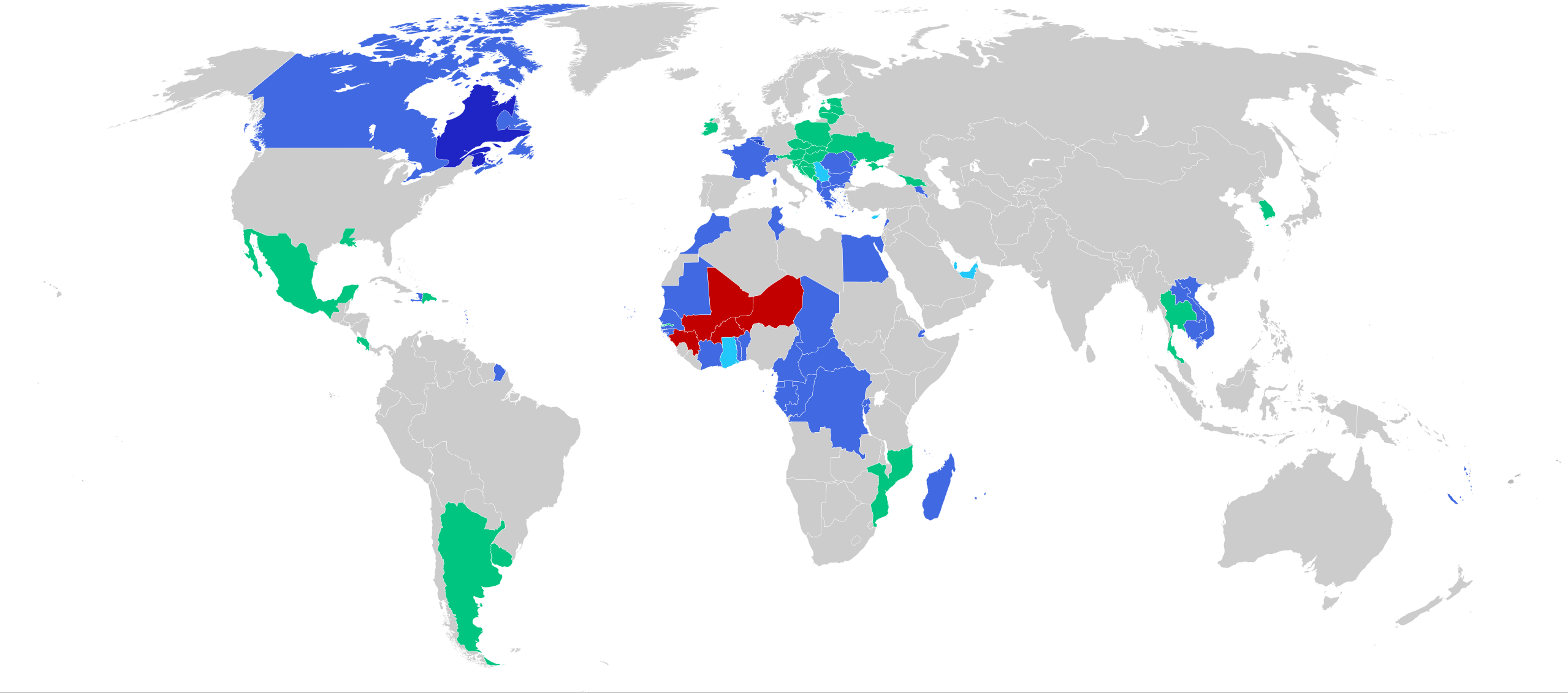 pays francophones